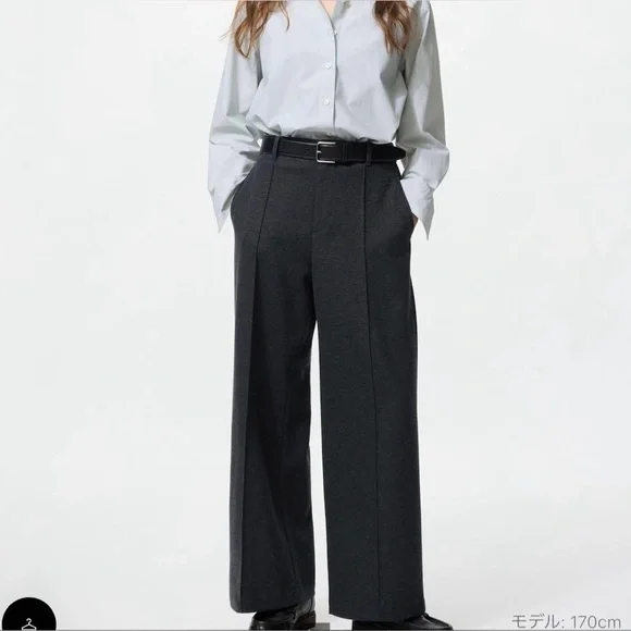 Uniqlo Brushed Jersey Wide Pants - Picture 3 of 8
